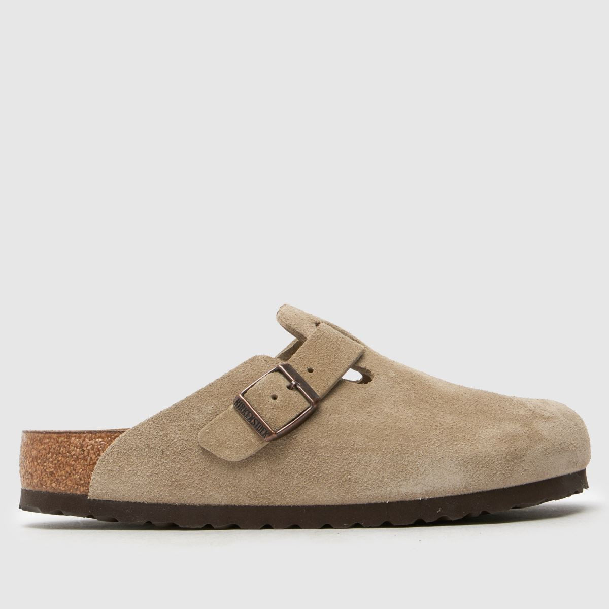 Taupe Suede Soft Footbed Clogs